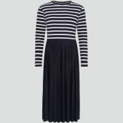 Dorina Dress Navy Stripe